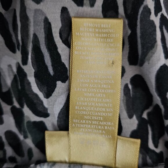 Miss Tina by Tina Knowles Cowl Neck Animal Print Drop Waist Peplum Midi Dress - Picture 7 of 7